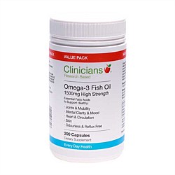 Buy Clinicians Omega 3 Fish Oil 1500mg Online - 200 Caps