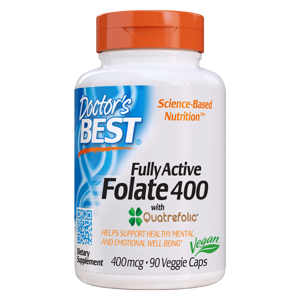 Doctor\'s Best - Fully Active Folate with Quatrefolic 400mcg 
