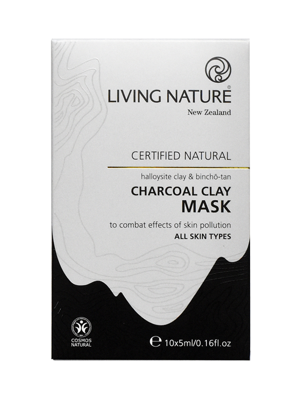 Living Nature Charcoal Clay Mask - Certified Natural