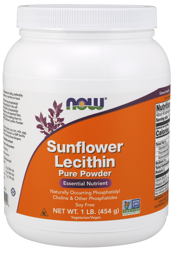 NOW Sunflower Lecithin - Pure Powder 454g
