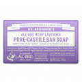 Dr Bronner's Magic Bar Soap - All-One Hemp Pure Castile Soap - Lavender